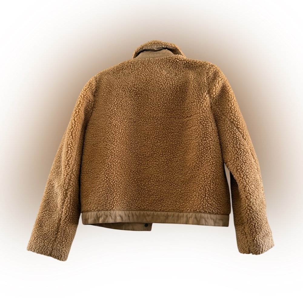 Madewell Portland Faux-Sherpa Jacket — Tan / Camel — Size M - Picture 4 of 5